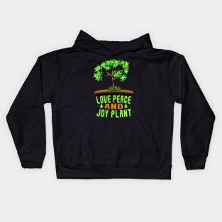 Love Peace And Joy Plant Kids Hoodie